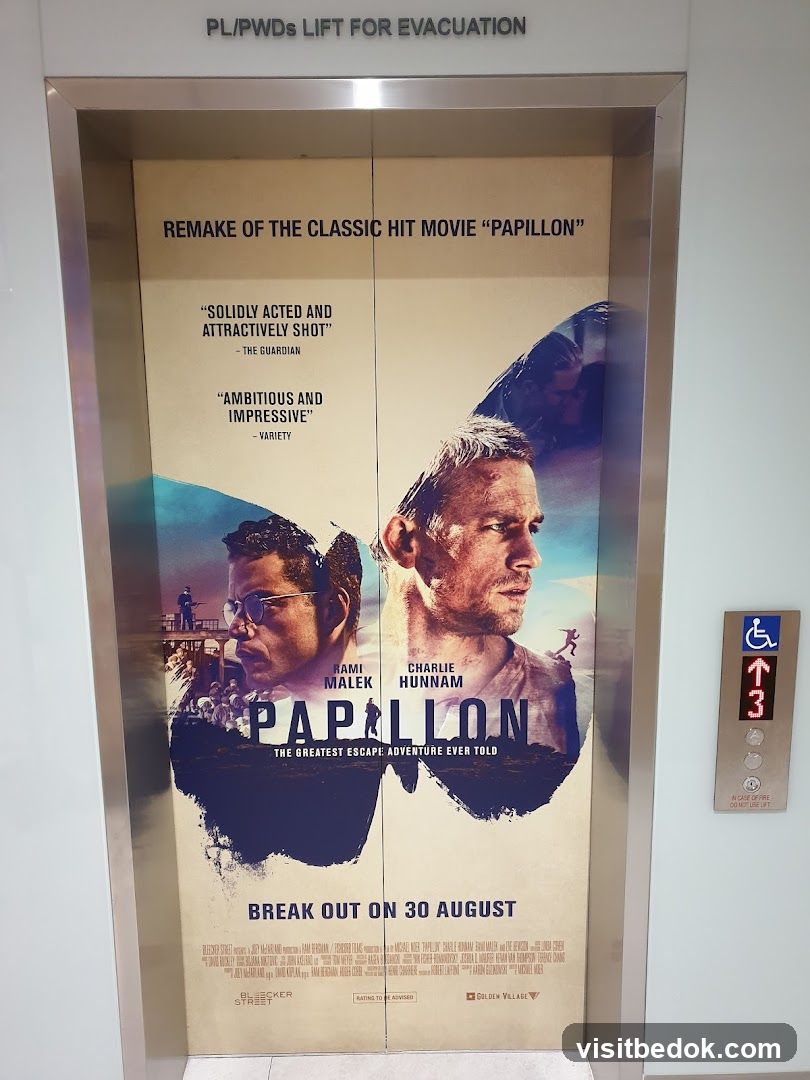Papillon Movie Poster in Elevator