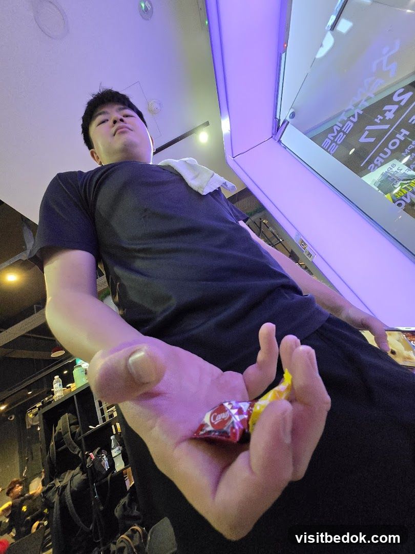 Man Offering Candy