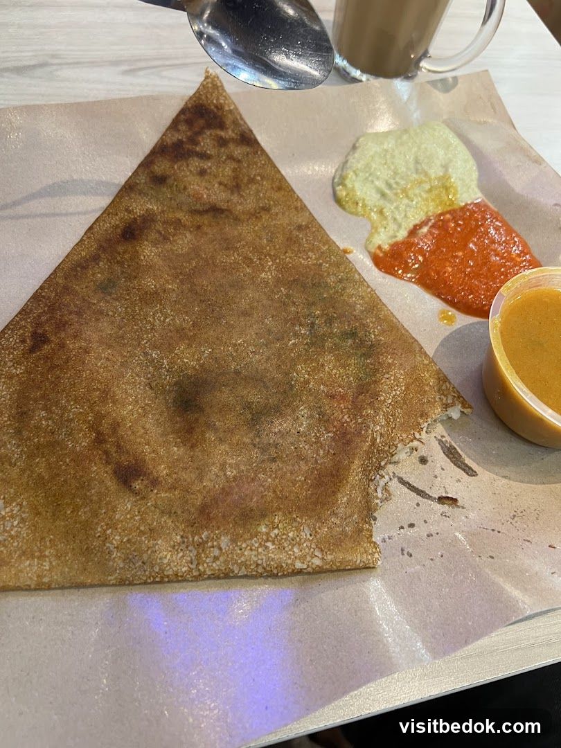 Dosa with Chutney and Sambar