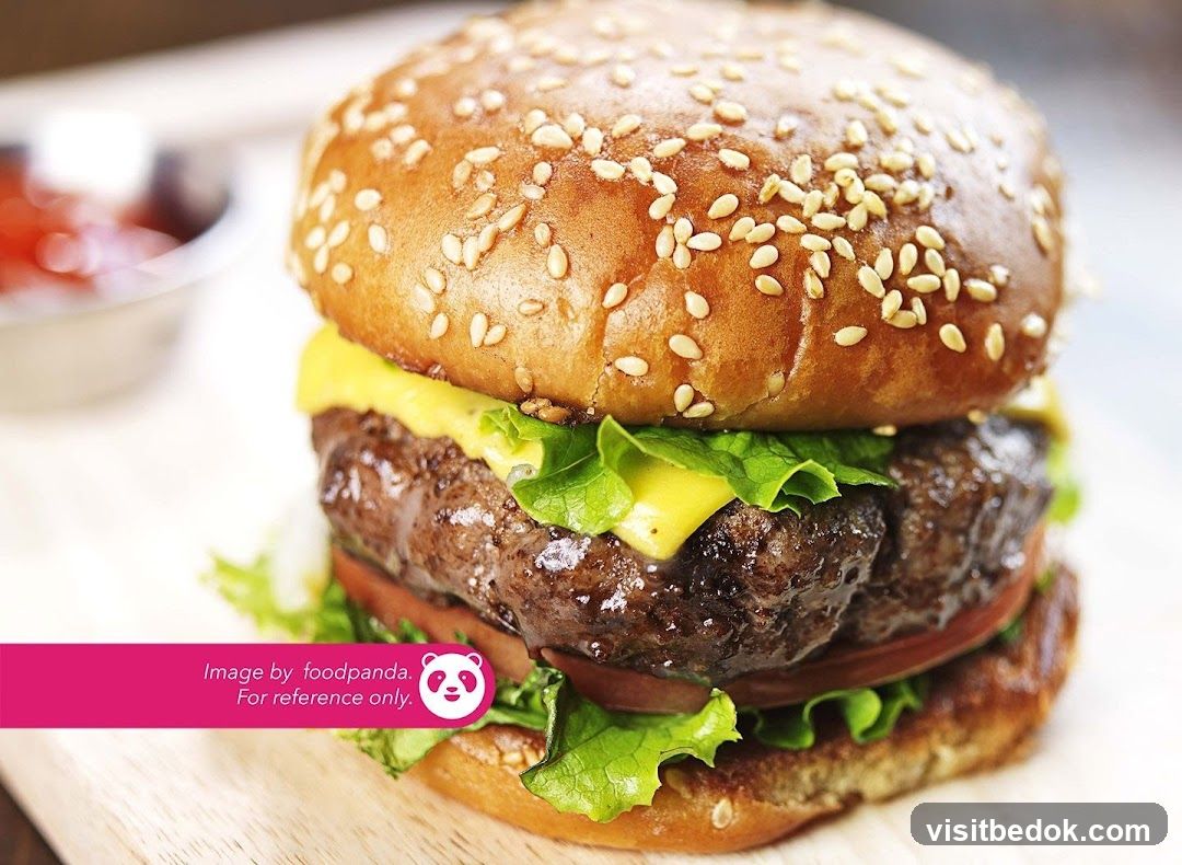 Burger with Cheese and Lettuce