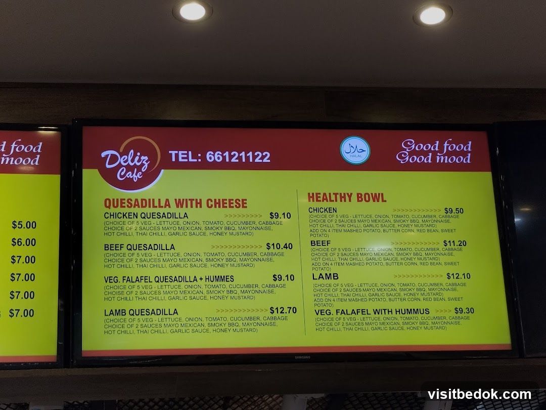 Deliz Cafe Menu