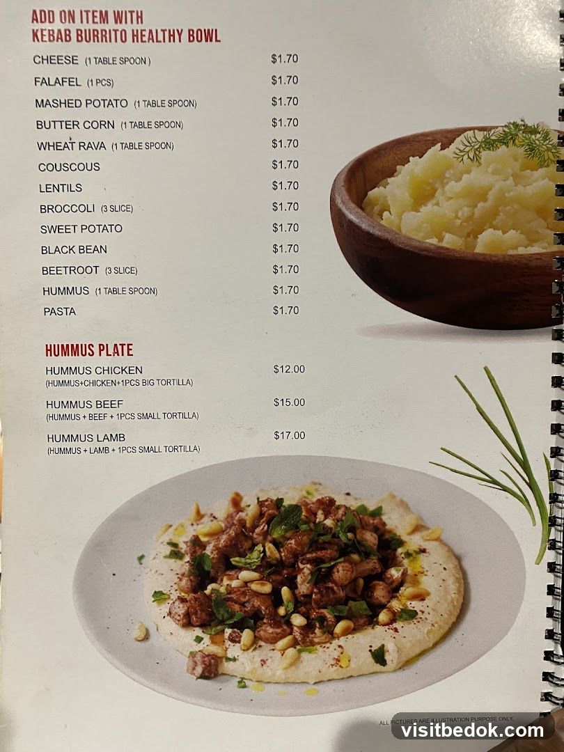 Kebab Burrito Healthy Bowl Add-ons & Hummus Plates