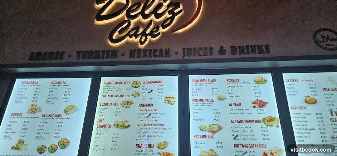Deliz Cafe Menu