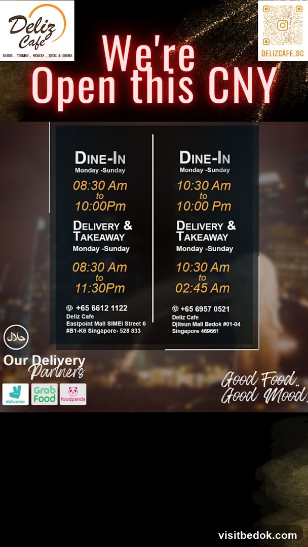 Deliz Cafe CNY Opening Hours