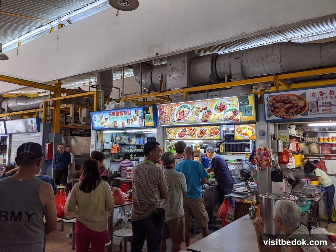 Food stalls in a market