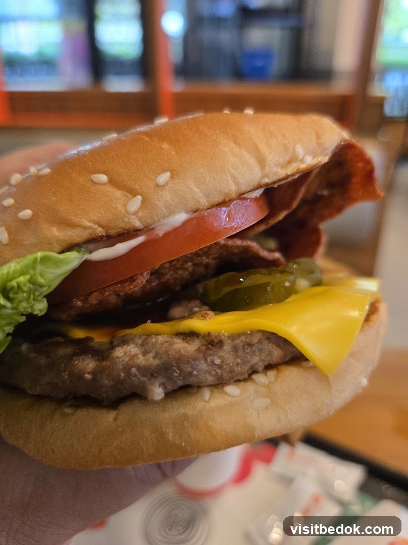 Burger with Bacon and Jalapenos