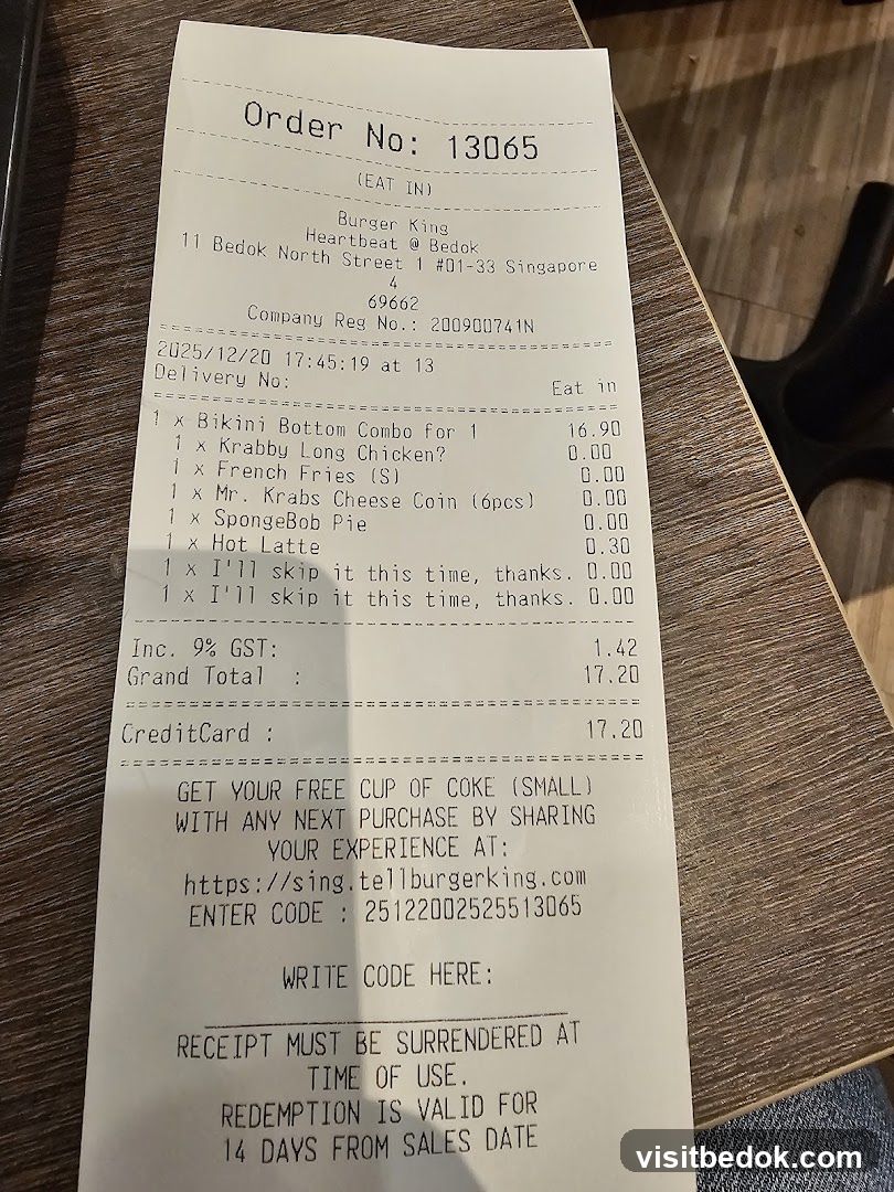Burger King Receipt