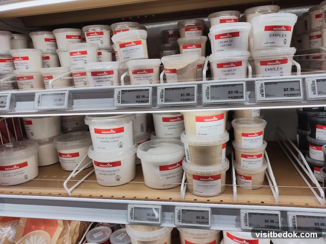 Baking Ingredients on Shelves