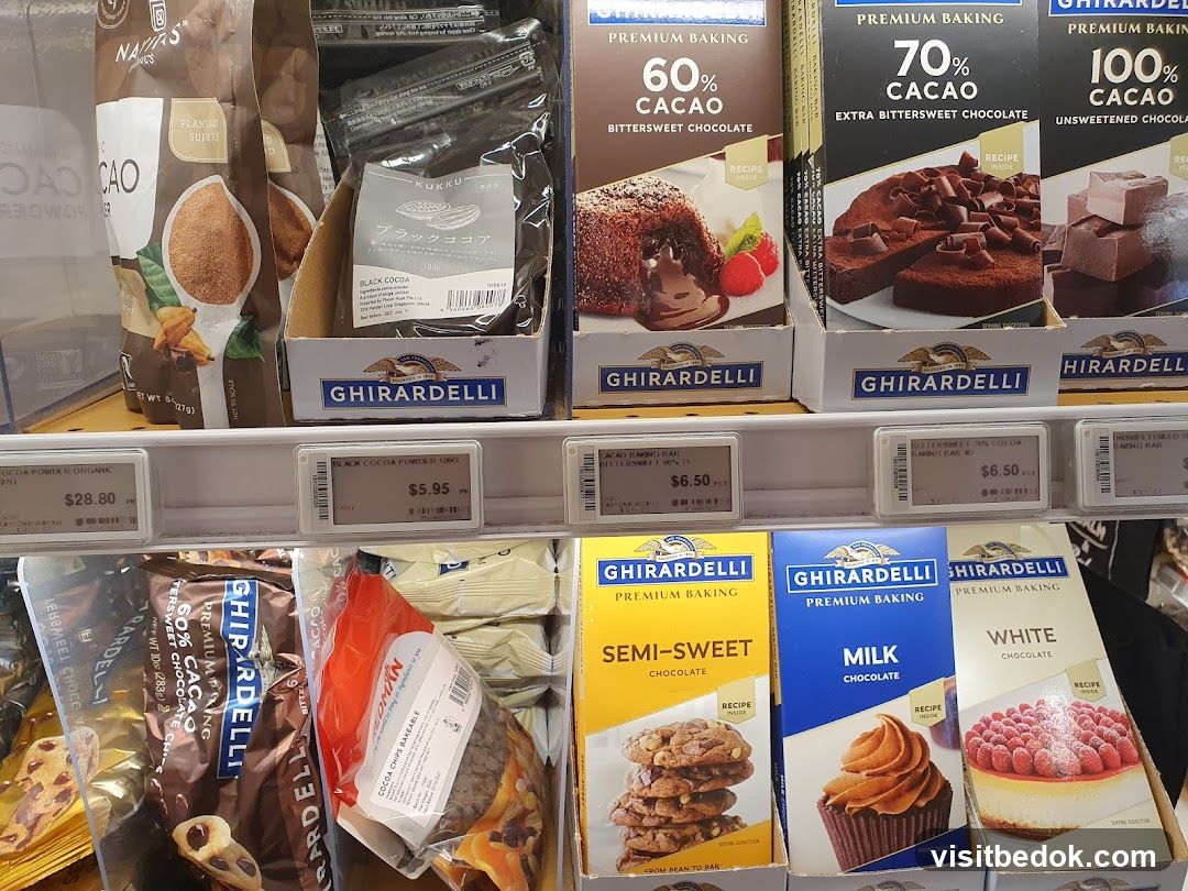 Assortment of Baking Chocolates and Cocoa Powder