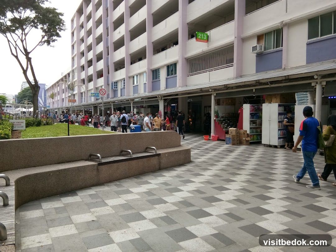 Outdoor market stalls