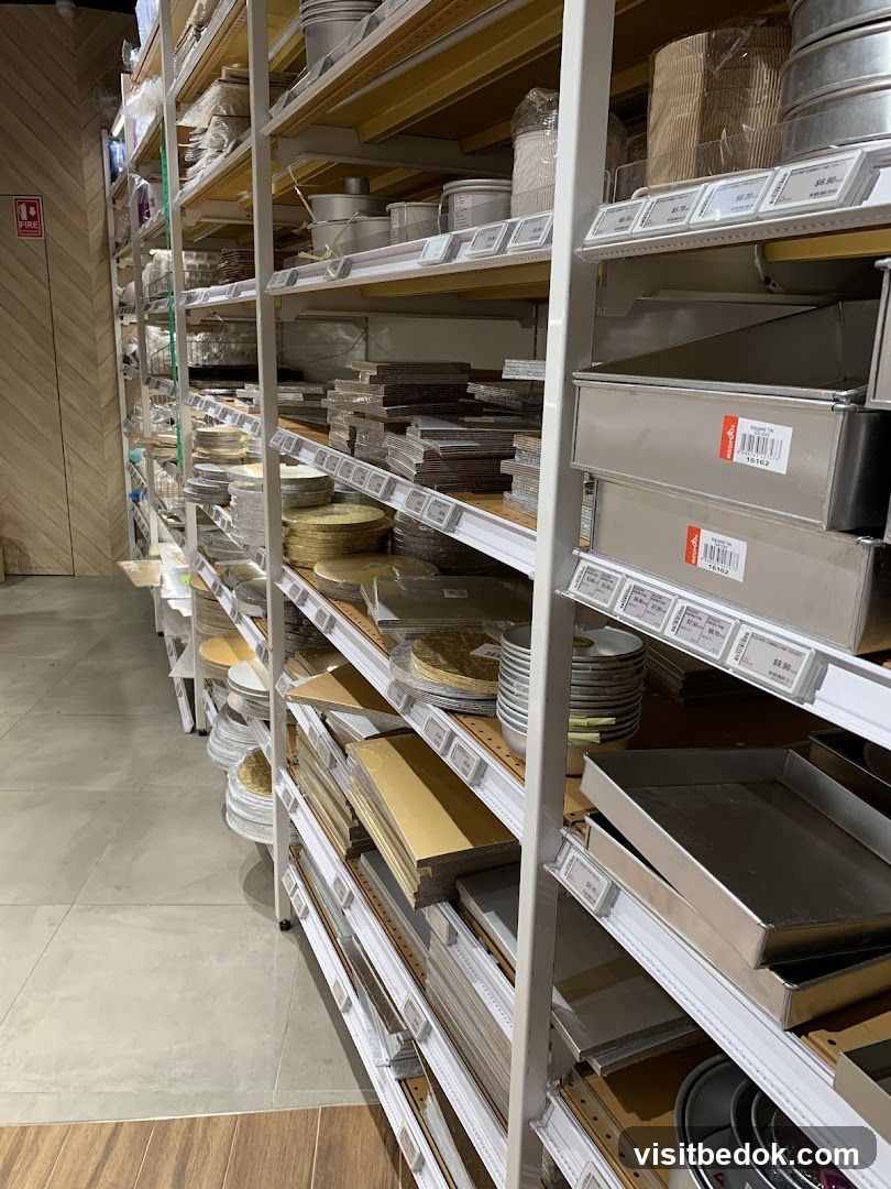 Baking Supplies on Shelves