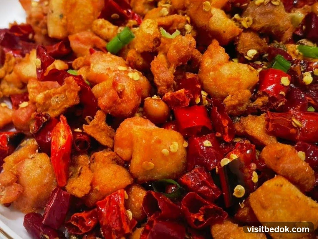 Spicy Fried Chicken with Chilies