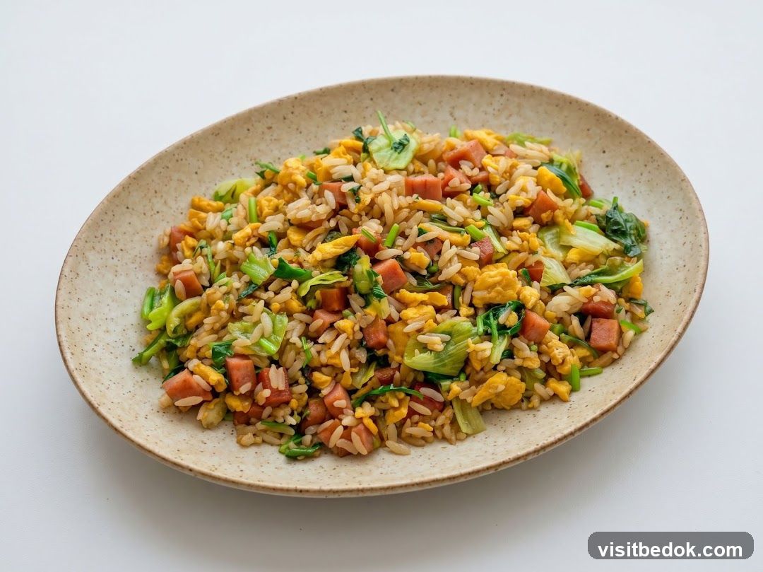 Fried Rice with Spam and Vegetables
