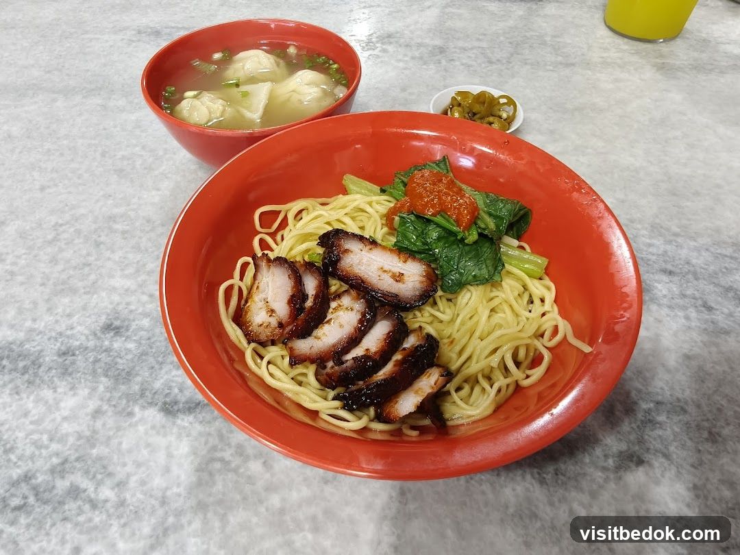 Char Siu Noodles and Wonton Soup