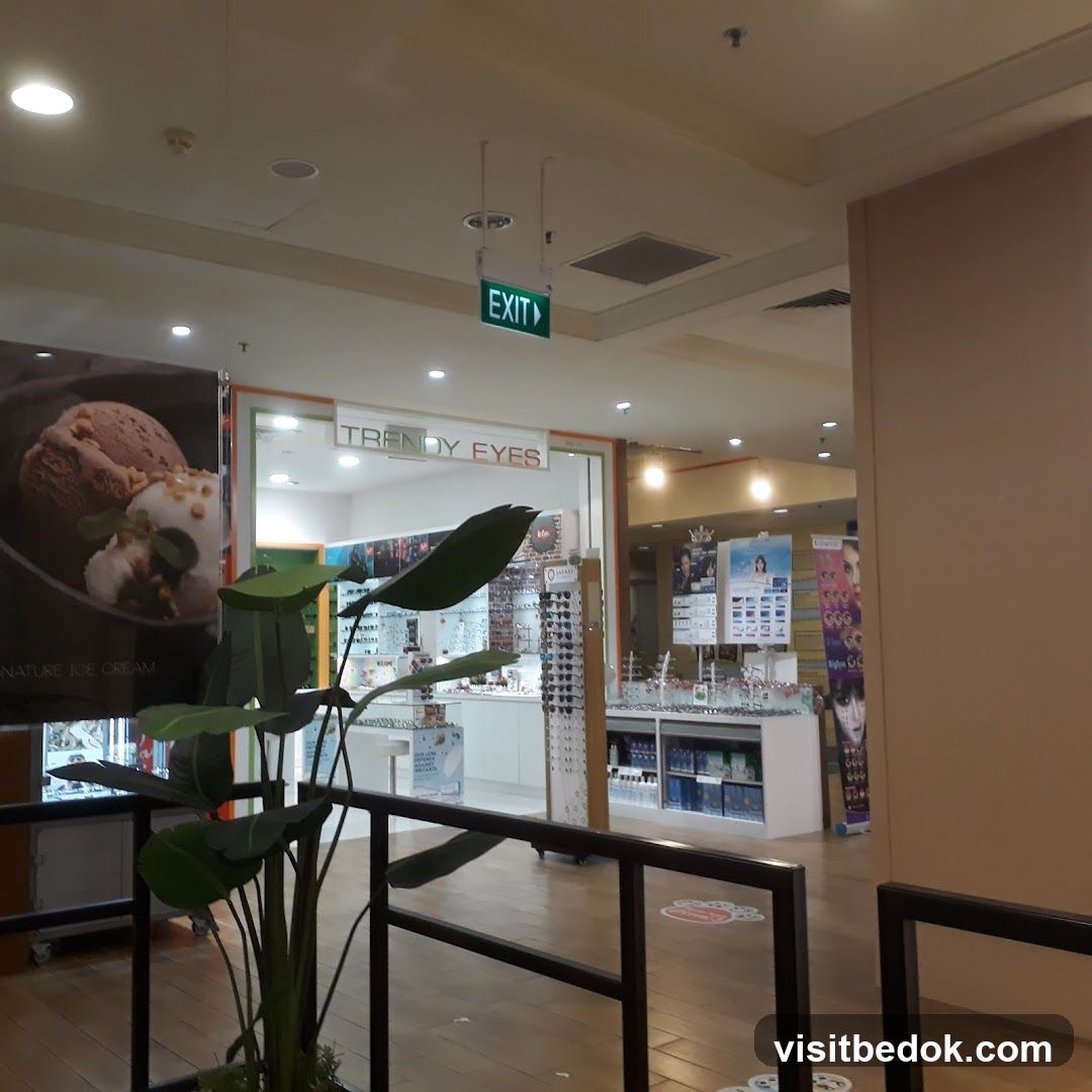 Indoor shopping mall with shops