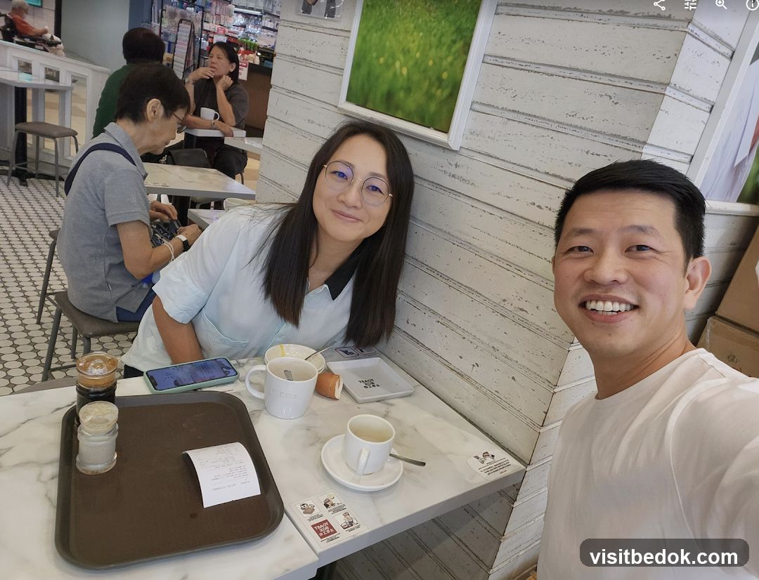 Couple enjoying coffee at a cafe