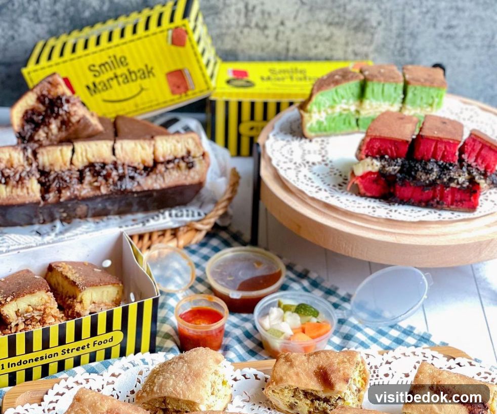 Assortment of Martabak and Indonesian Street Food