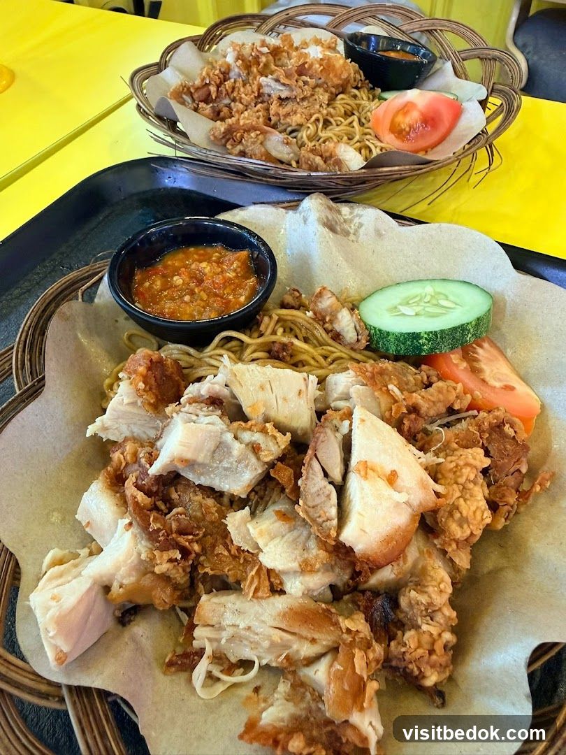 Fried Chicken and Noodles