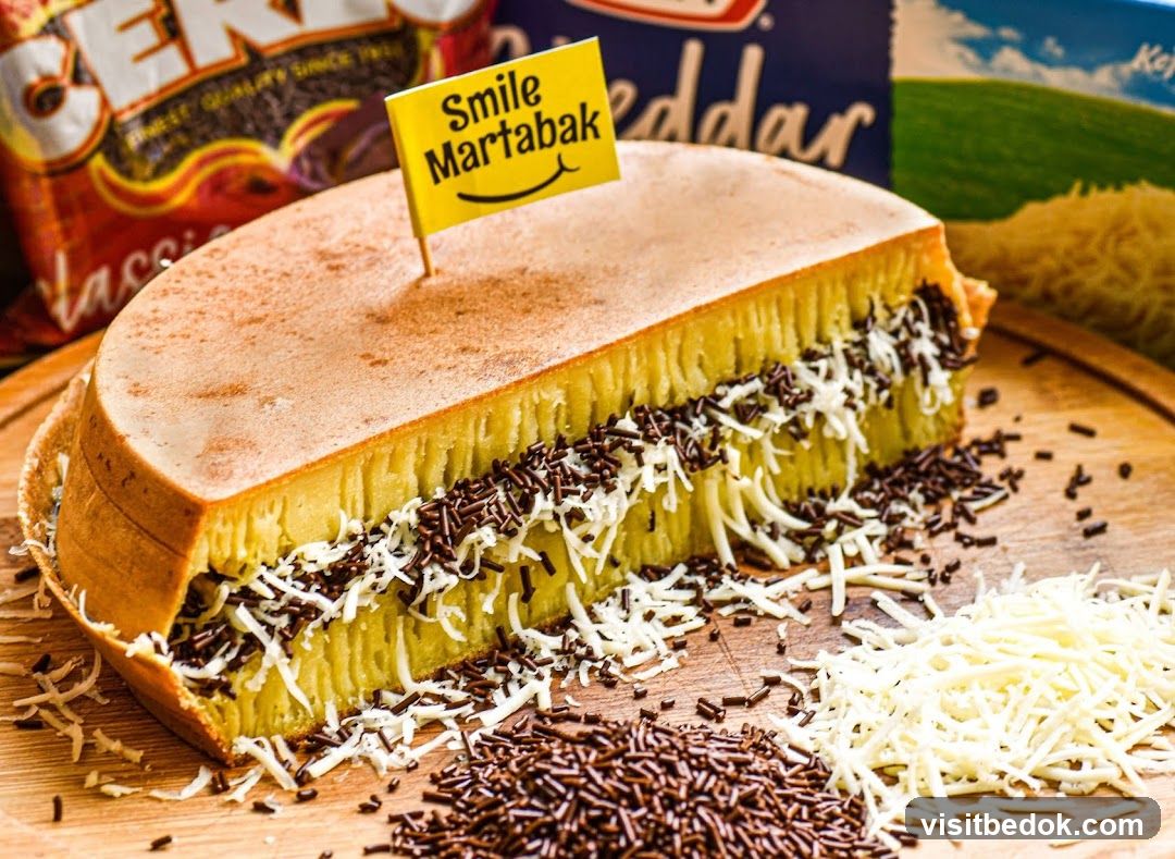 Martabak with Chocolate Sprinkles and Cheese
