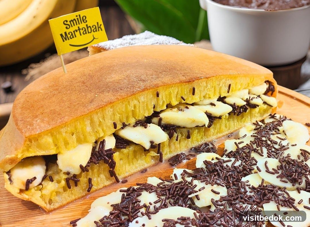 Martabak with Banana and Chocolate Sprinkles