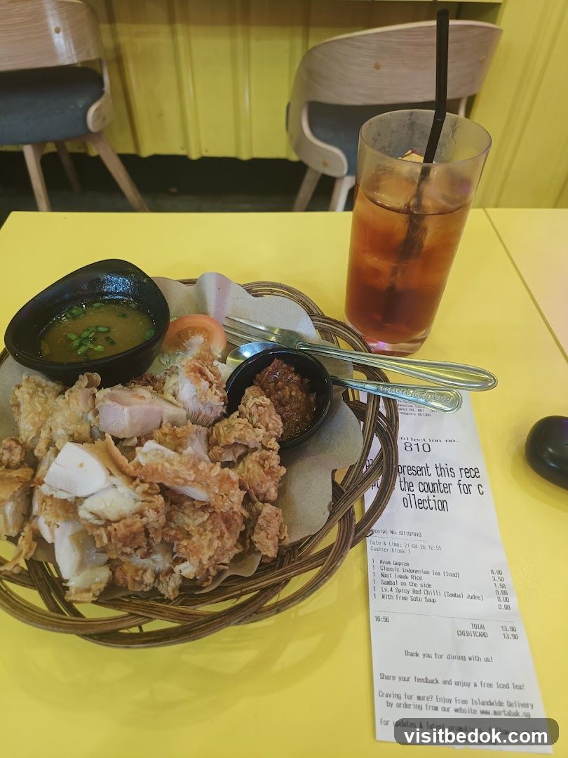 Fried Chicken Meal with Receipt