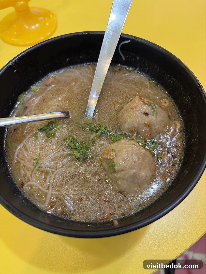 Bowl of Noodles with Meatballs