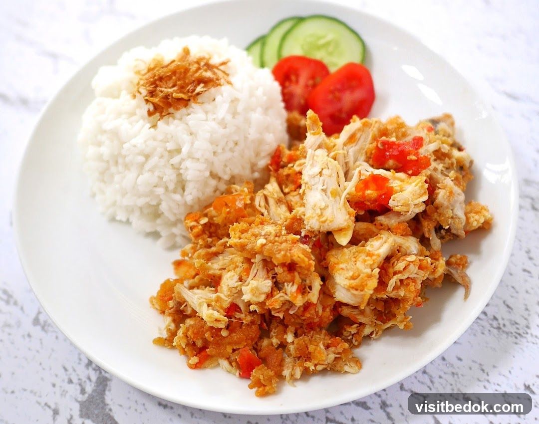 Spicy Shredded Chicken with Rice