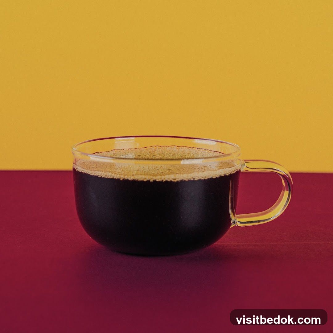 Coffee in a glass mug