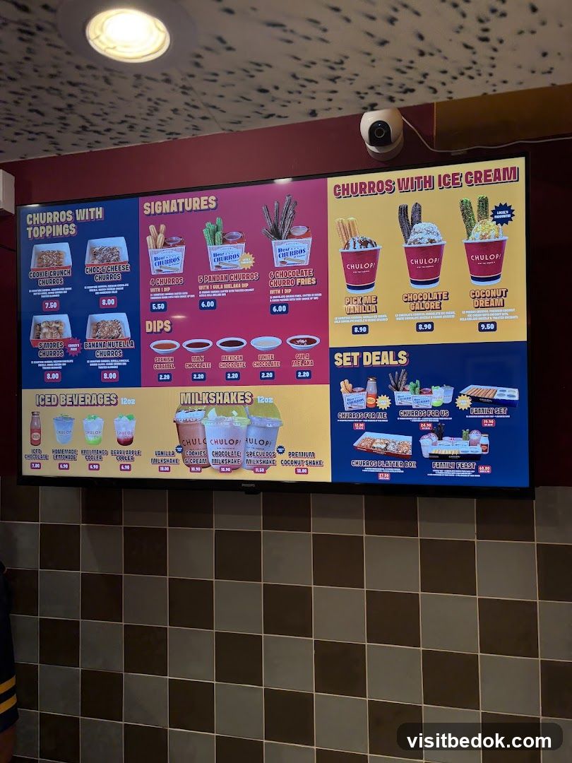 Churros Menu