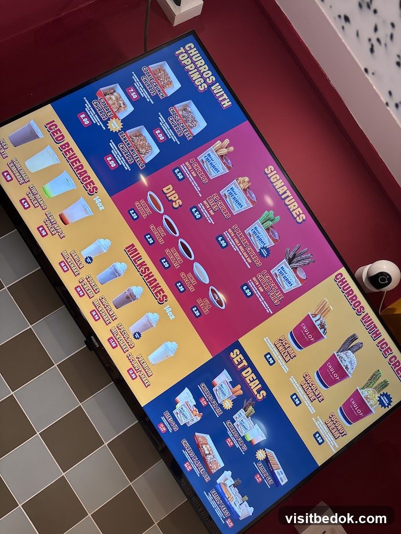 Churros Menu