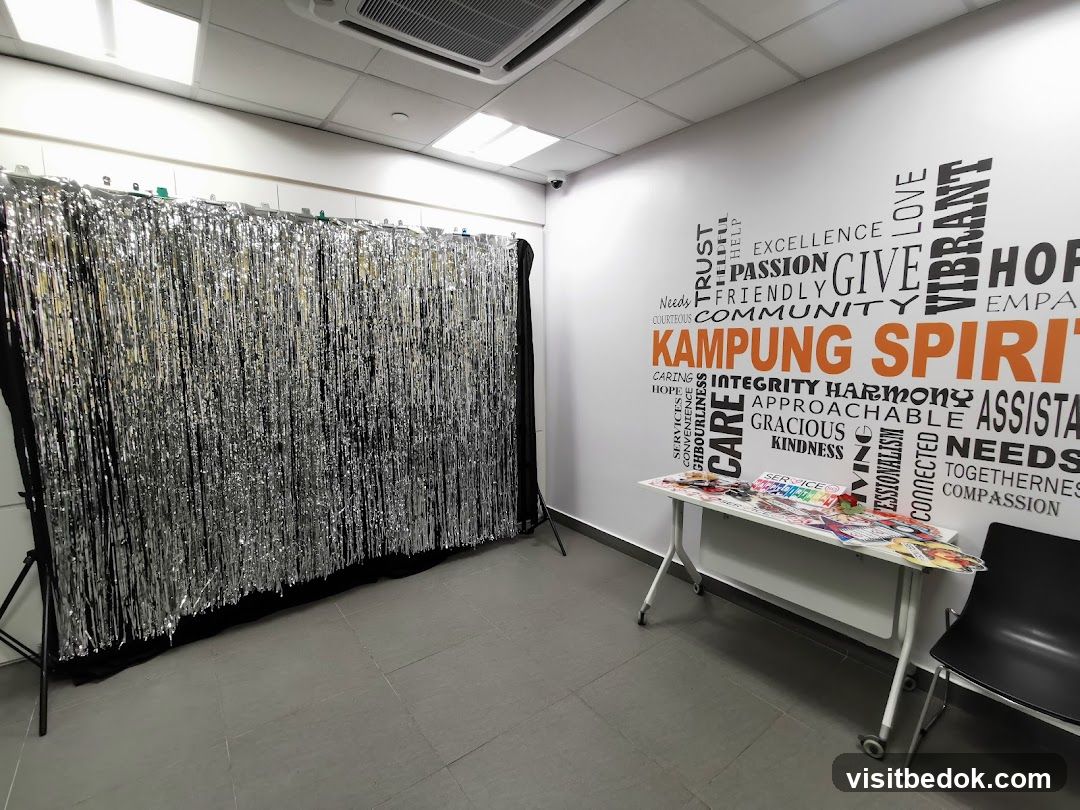 Photo Booth Setup with Motivational Wall Art