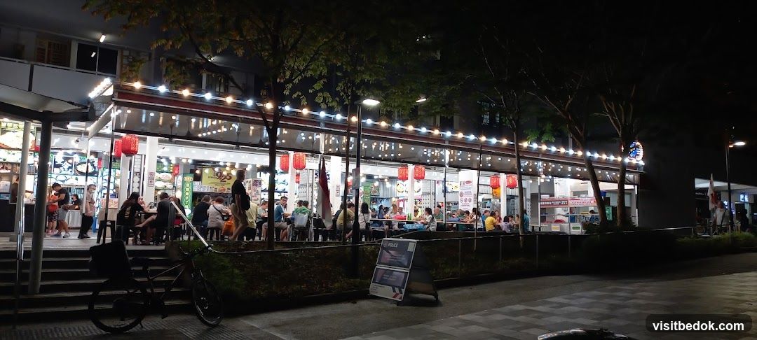 Outdoor Food Stalls at Night