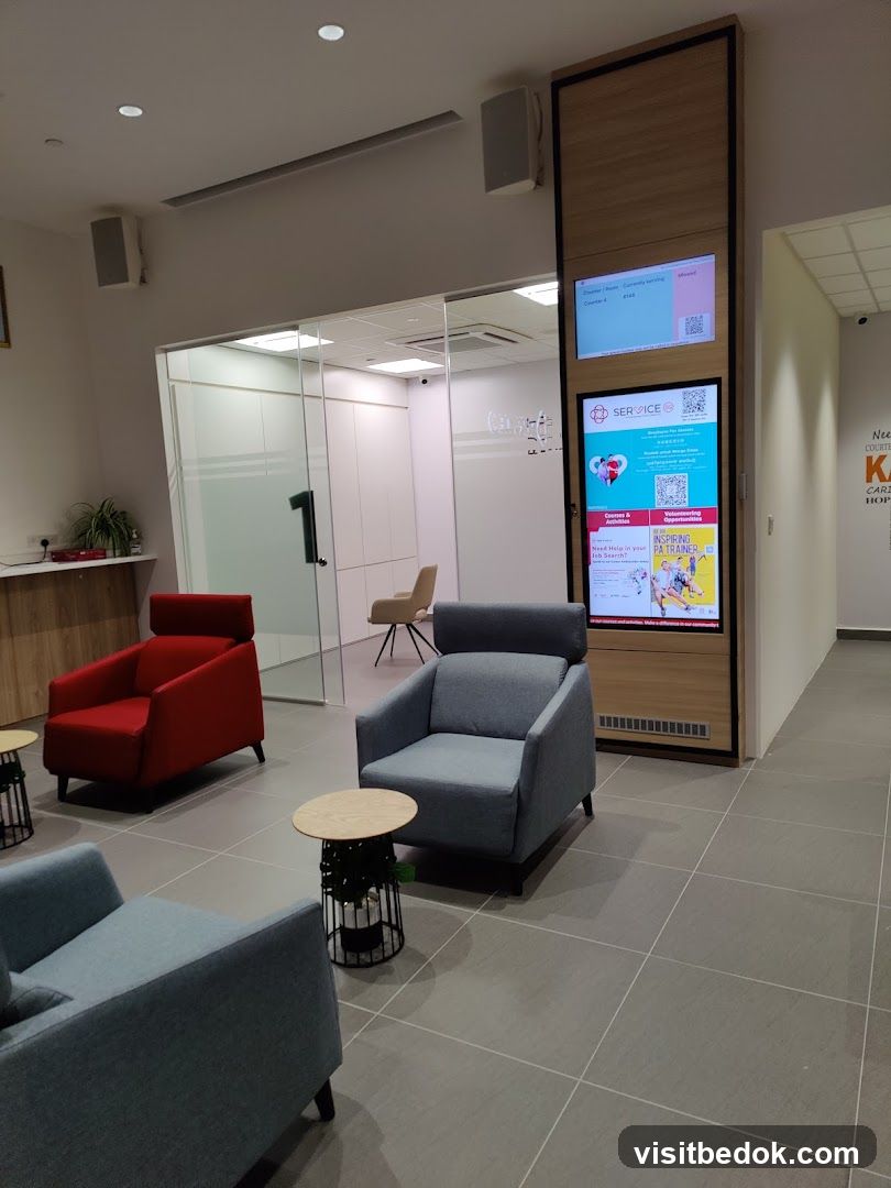 Waiting Area with Digital Display