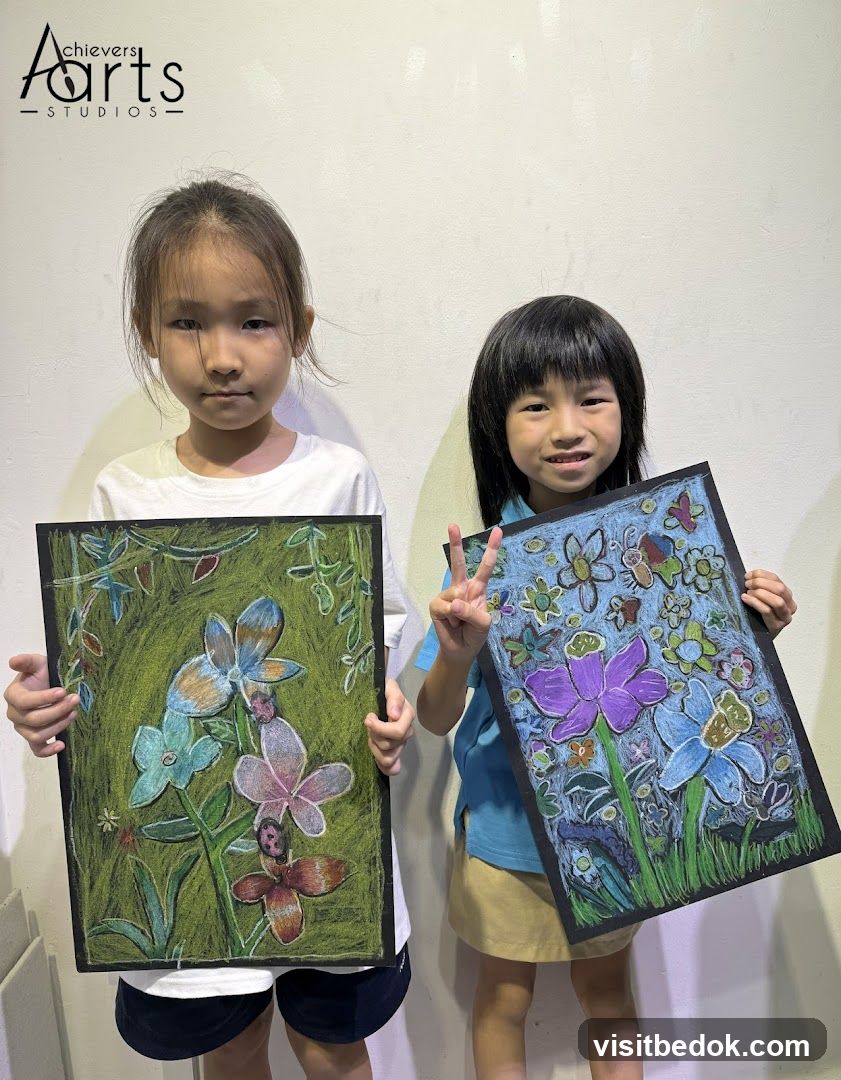 Children with Artwork