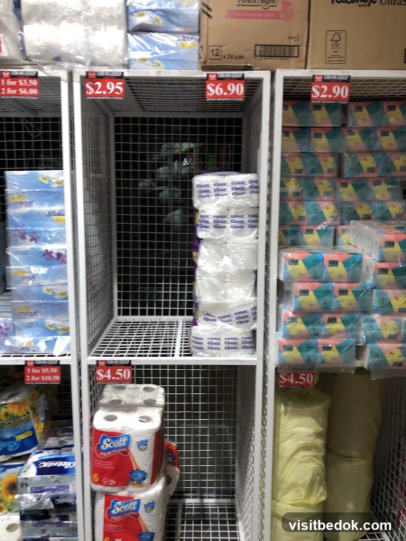 Toilet Paper and Tissues Display