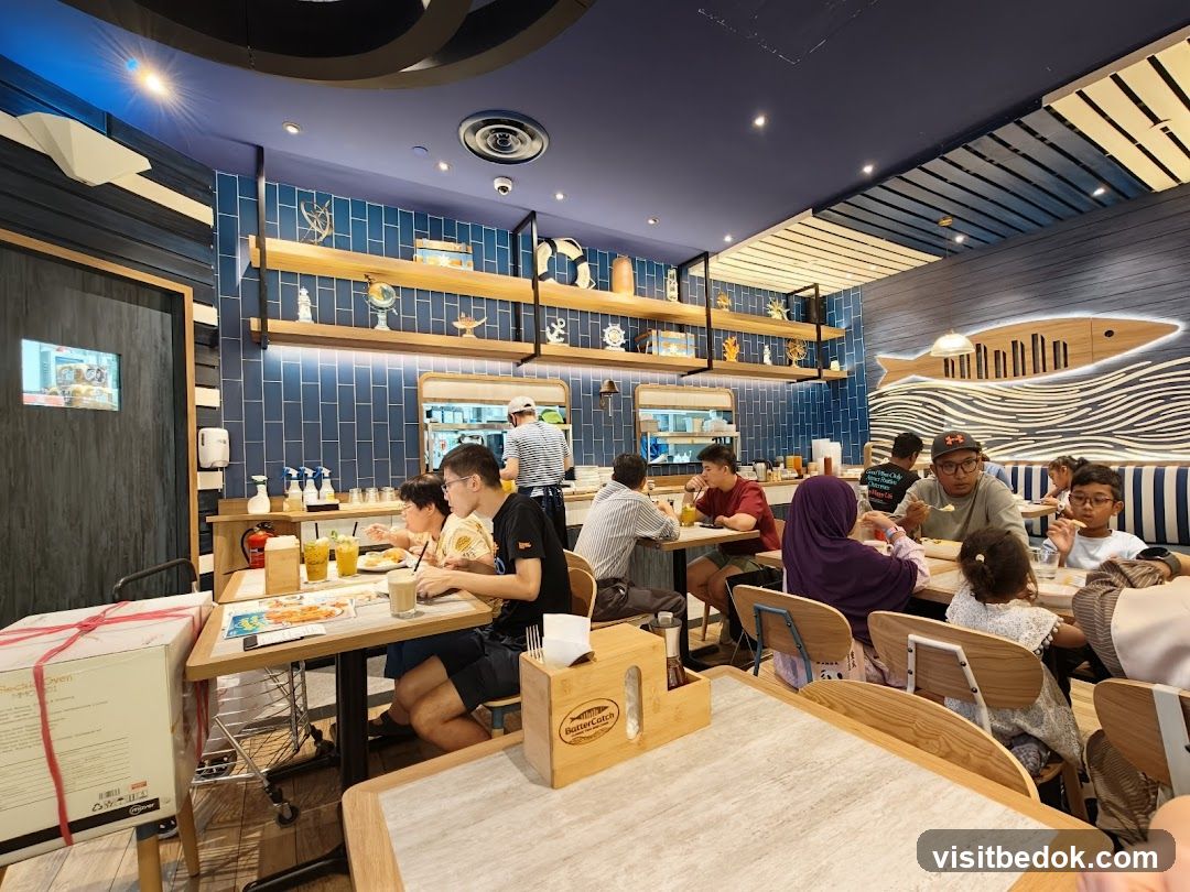 Restaurant Interior with Diners