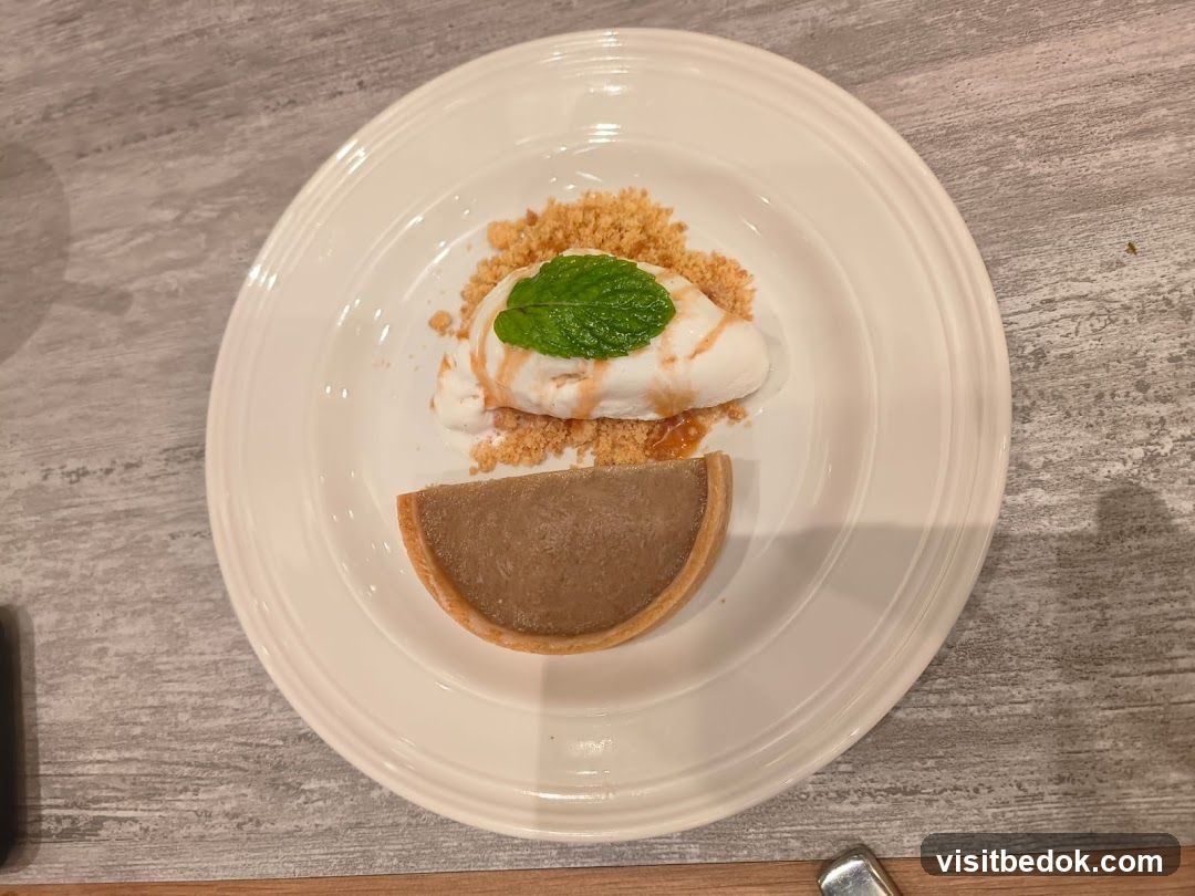 Dessert with Ice Cream and Tart