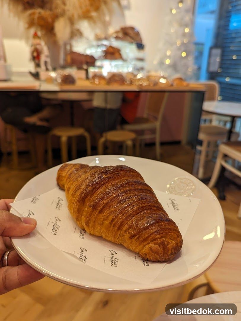 Croissant on a plate