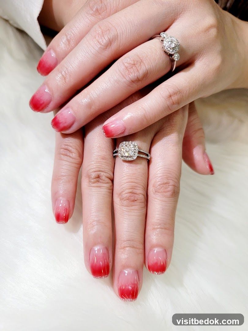 Ombre Nails with Rings