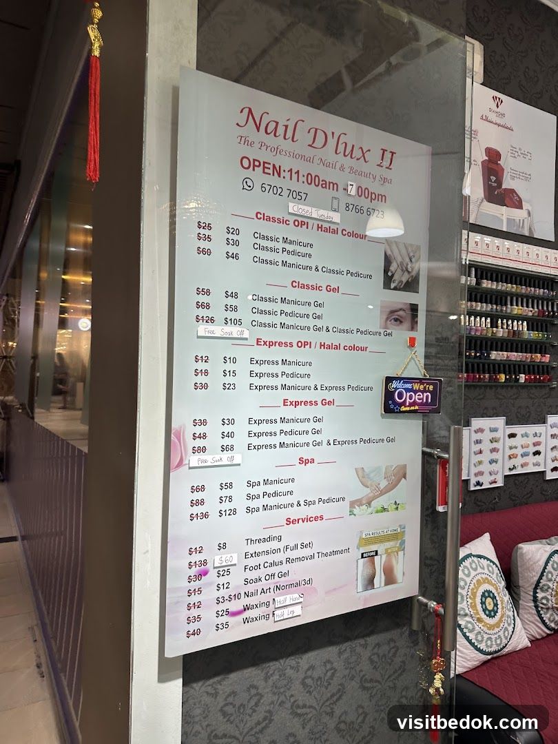Nail D'lux II Menu