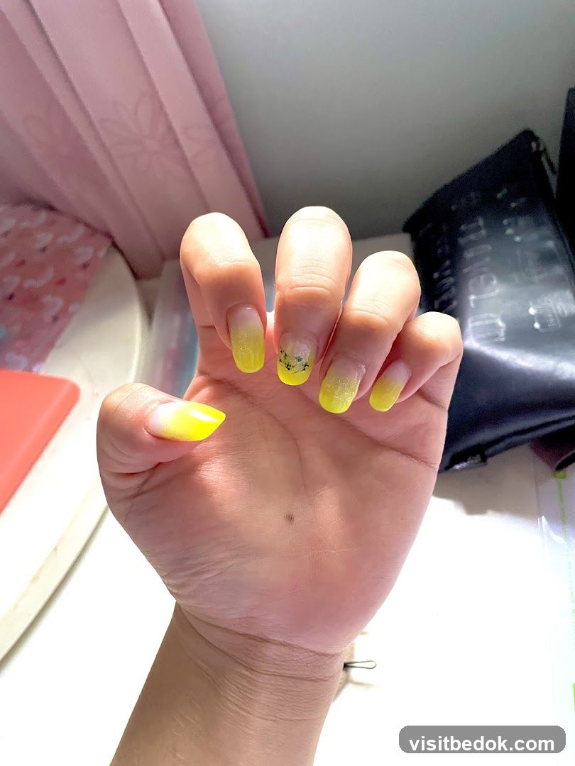 Yellow Ombre Nails