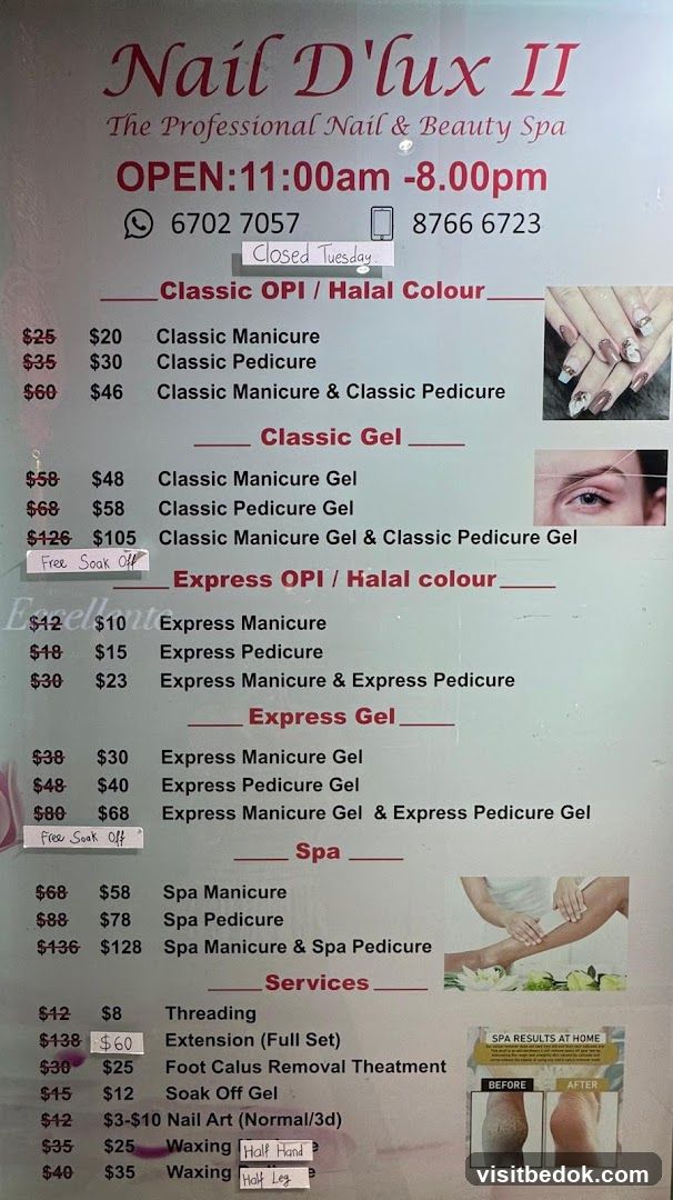 Nail D'lux II Menu