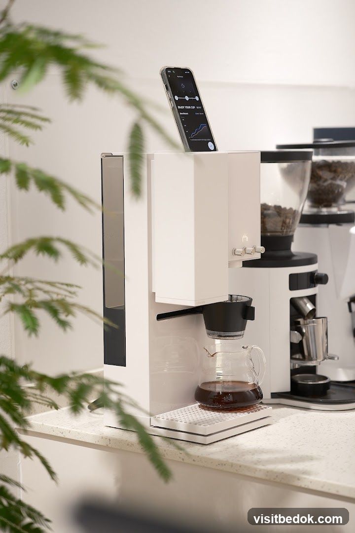Modern Coffee Maker with Smartphone App