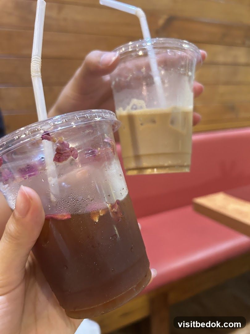 Two iced drinks