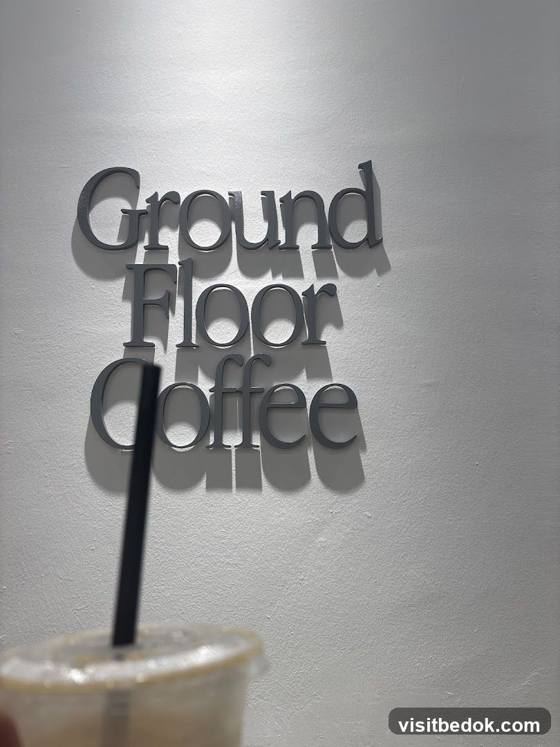 Ground Floor Coffee Sign and Drink