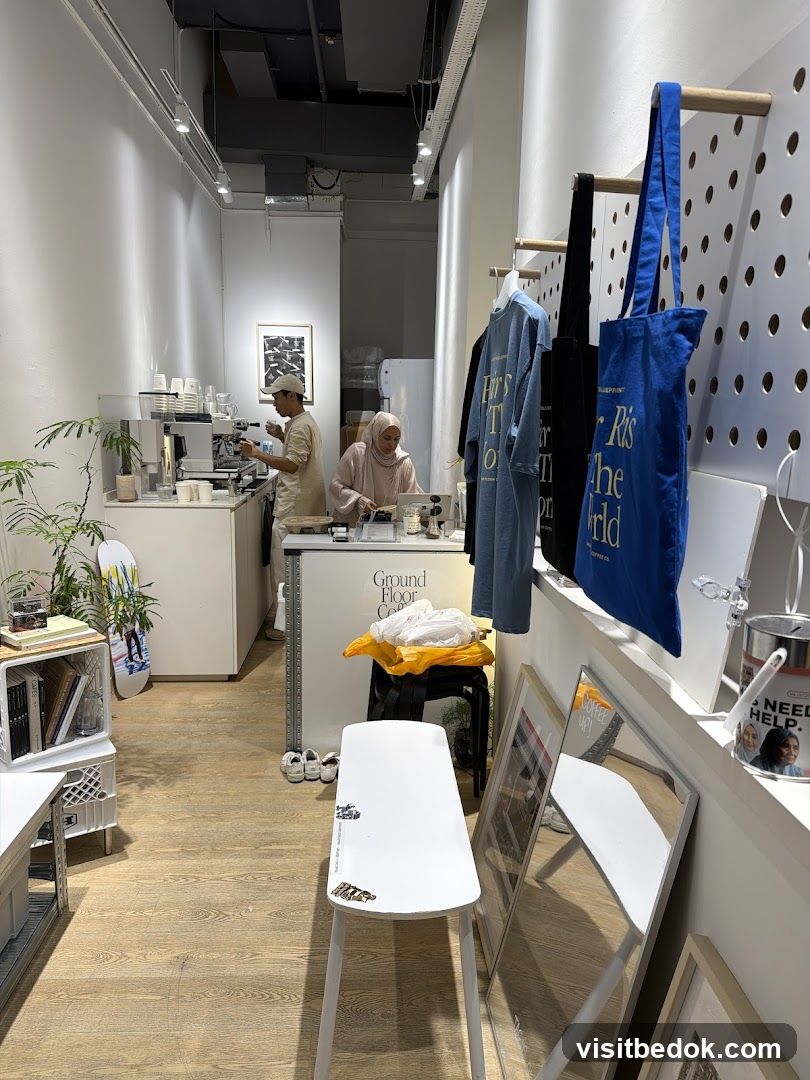 Coffee Shop Interior with Merchandise