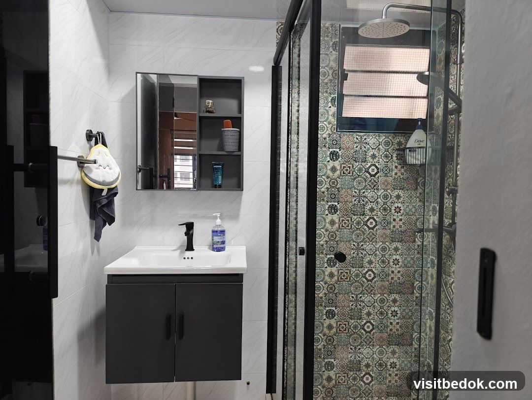 Modern Bathroom Vanity and Shower