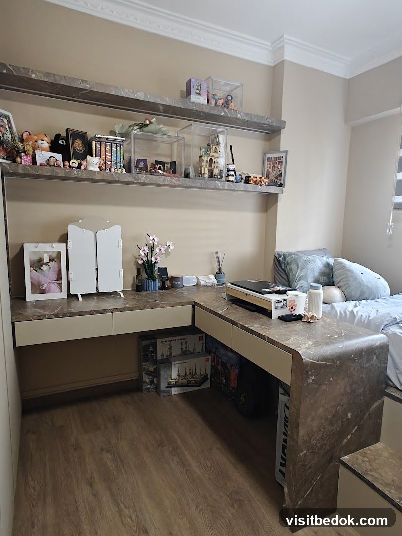Desk and Shelving Unit