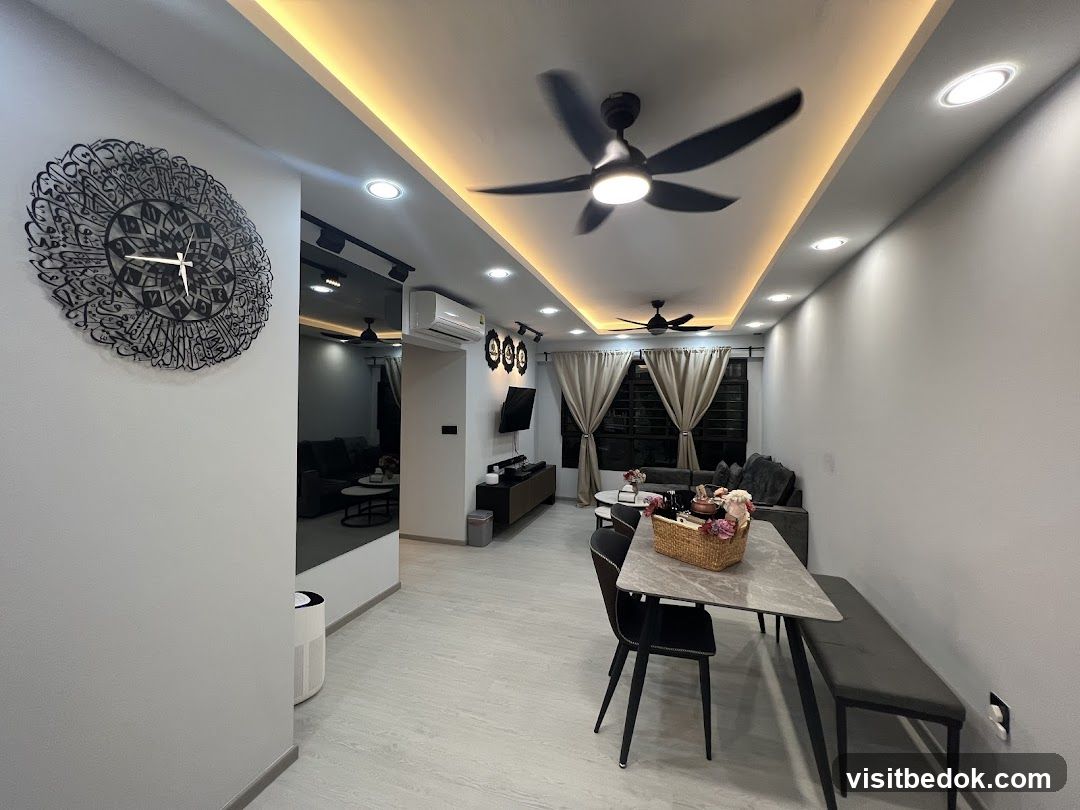 Modern Living Room with Dining Area