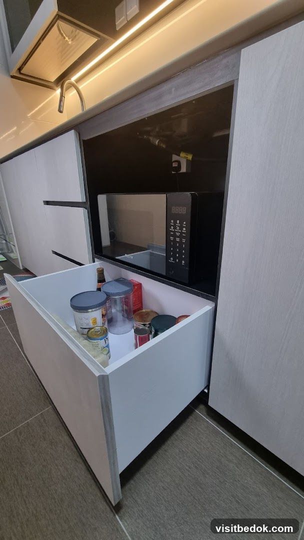Kitchen Drawer and Microwave